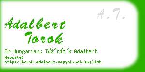 adalbert torok business card